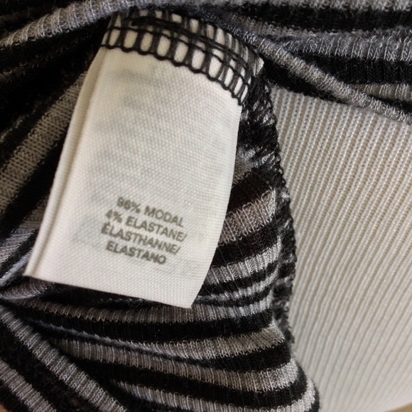 Victoria’s Secret Open Back Tank Top Black & Gray Stripe - Picture 5 of 8